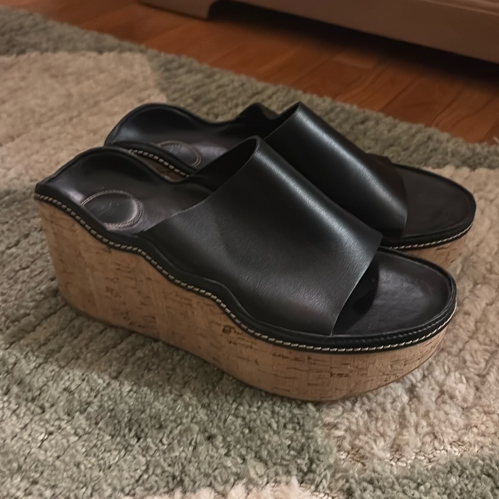 Chloe Ingrid Calfskin Cork Wedge